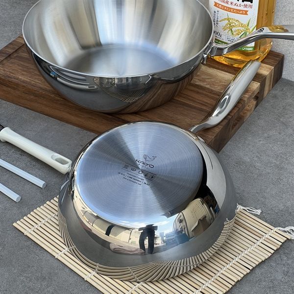 CHẢO ĐÚC INOX NGUYÊN KHỐI SÂU LÒNG KAIYO