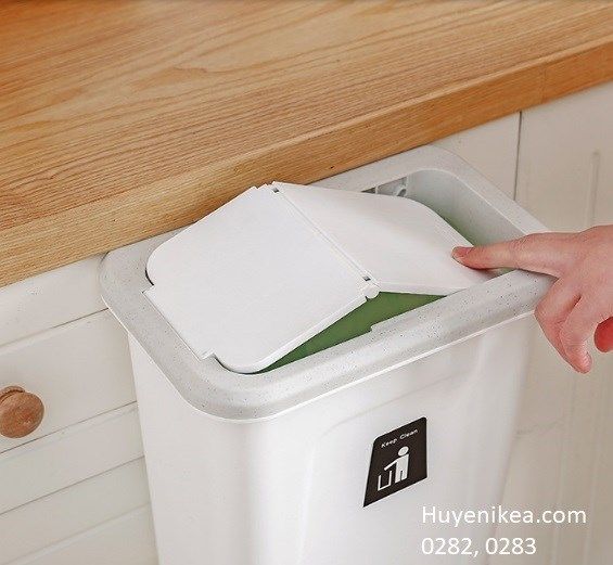 Giỏ Rác Kẹp Tủ Nắp Trượt