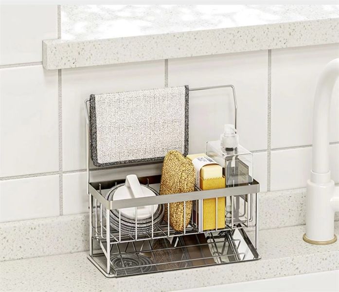 Khay INOX đựng miếng rửa chén