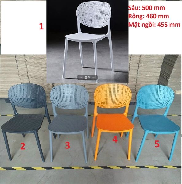 Ghế nhựa đúc nguyên khối ST 50*46*45,5CM