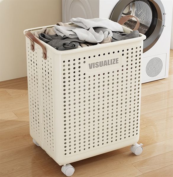 Giỏ Đựng Quần Áo VISUALIZE Gấp Gọn Có Bánh Xe Di Chuyển Chất Liệu Nhựa ABS