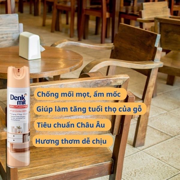 Chai xịt vệ sinh nội thất gỗ Denkmit 400ml