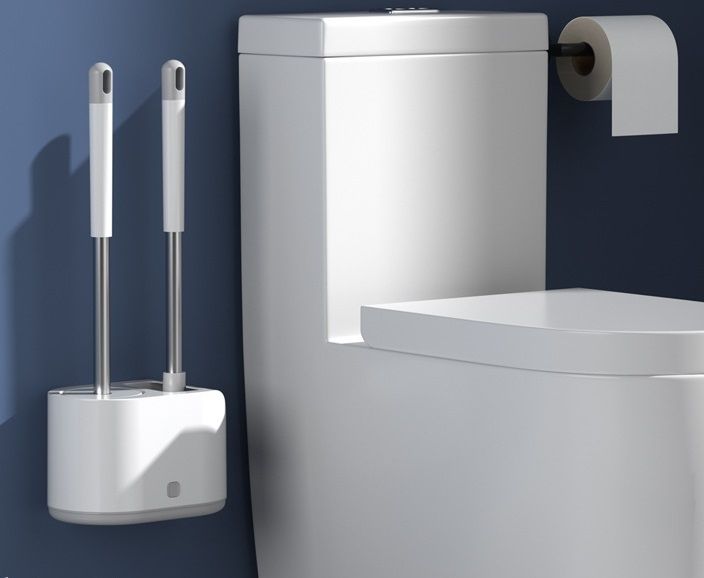 Cọ bồn cầu, toilet silicon có giá đựng treo tường hoặc để sàn TOBIN