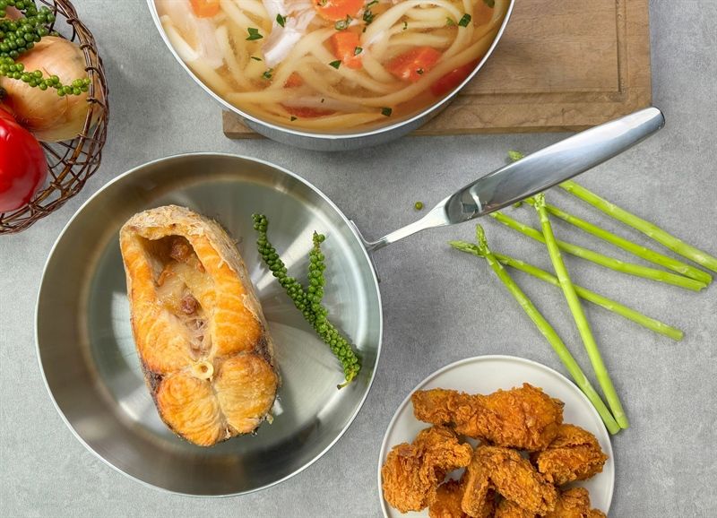 Chảo inox 316 5-ply Premium Kaiyo - THÀNH CAO