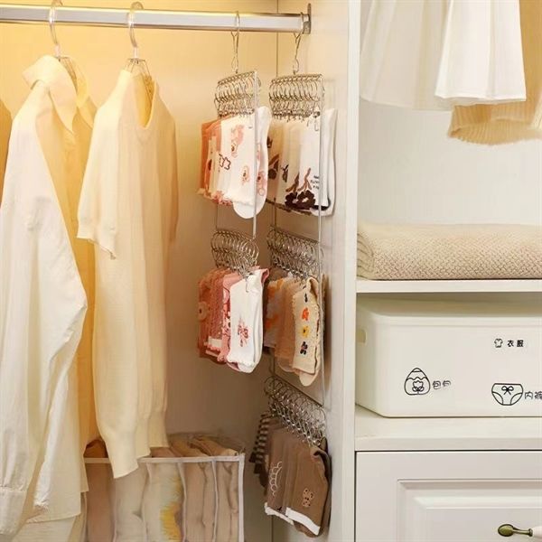 Móc kẹp 3 TẦNG treo đồ chất liệu thép không gỉ