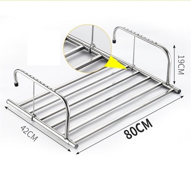 Gía phơi inox đồ móc ban công mẫu mới