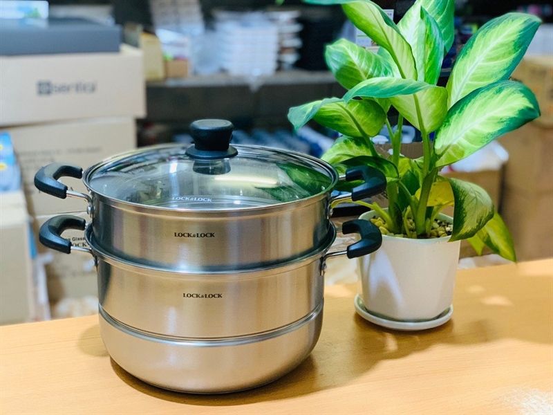 Nồi hấp Lock Lock 2 tầng