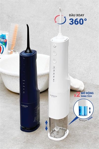 Tăm nước 4 chức năng KAIYO có kèm 5 đầu tăm