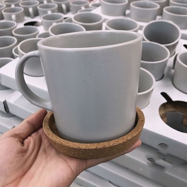 Bộ 2 Đế Lót Ly Cốc Gỗ Bần Ikea 365+ Đường Kính 9cm