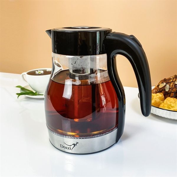 Ấm siêu tốc thủy tinh kèm lõi lọc trà - đèn Led Dozzi Úc 1.7L