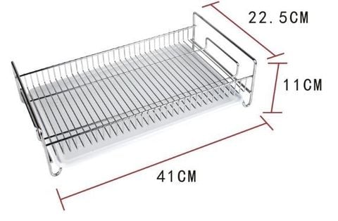 Khay úp ly INOX có hứng nước 41*22.5*11cm