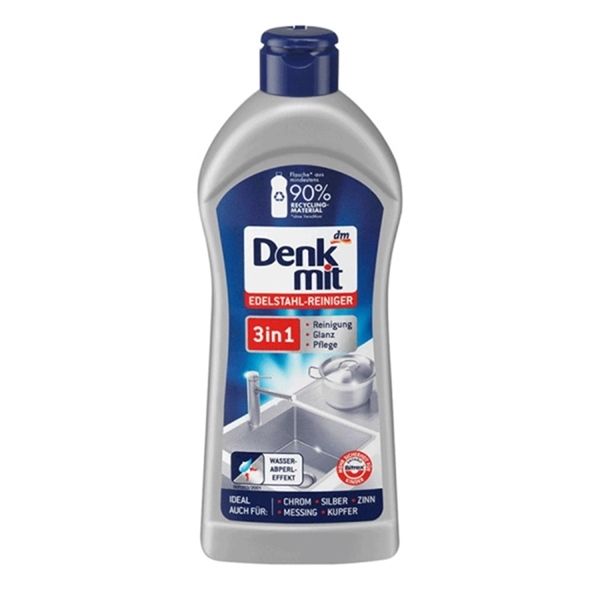 Dung Dịch tẩy đa năng đồ inox, gốm, sứ DENKMIT 300ml màu xám