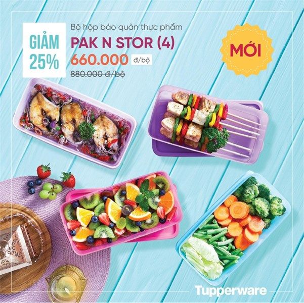 Hộp nhựa trữ mát Tupperware Pak and Stor
