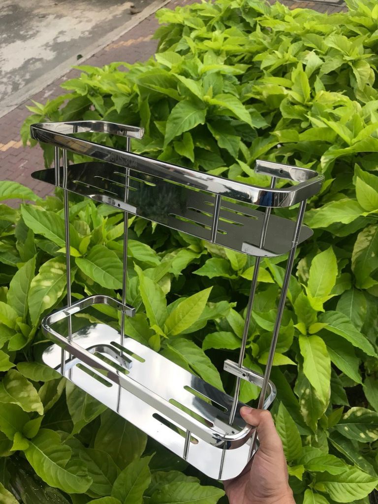 Kệ phòng tắm inox chữ nhật