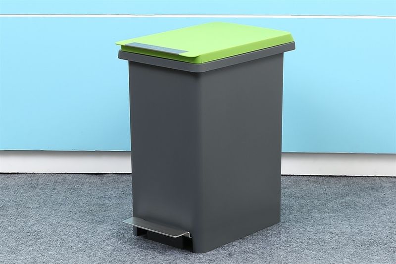 Thùng rác FITIS Compact XÁM NẮP XANH 10L - PPS1-904