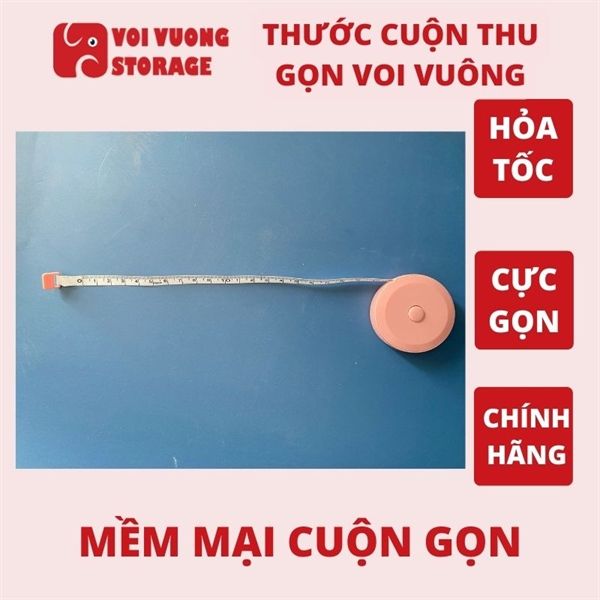 Thước Dây Rút Mini Nhỏ Xinh Dài 1m5 Thương Hiệu Voi Vuông