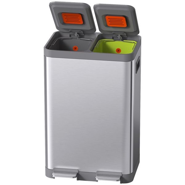 Thùng rác inox 2 ngăn cao cấp TOBIN