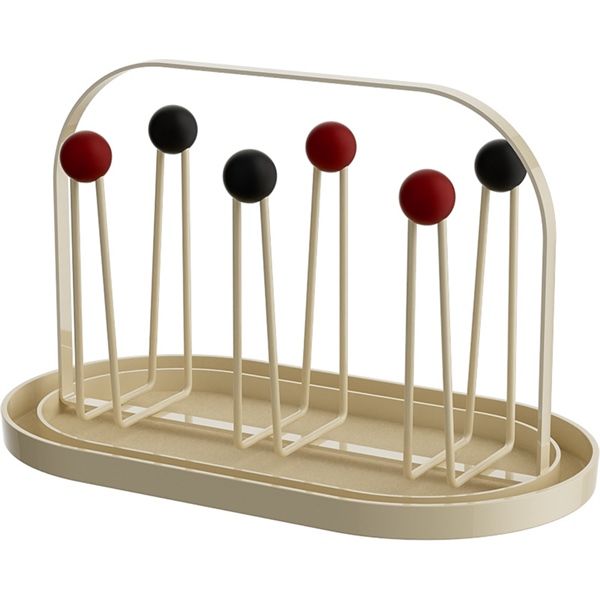 Giá úp cốc ly phong cách tối giản Bắc Âu TAY GỖ KÈM KHAY HỨNG NƯỚC