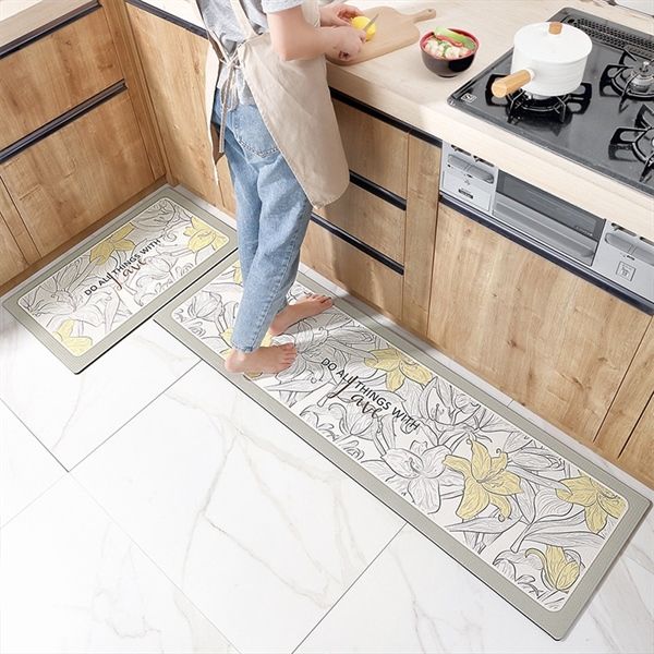 Bộ thảm bếp 3 Lớp chống thấm dễ lau 45*60 và 45*150cm