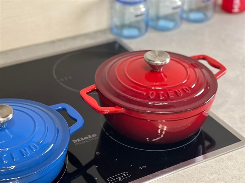 Nồi chảo gang đa năng 2in1 Oceno CAO 9.4CM