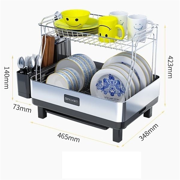 Rổ úp chén có khay hứng nước SinoArt