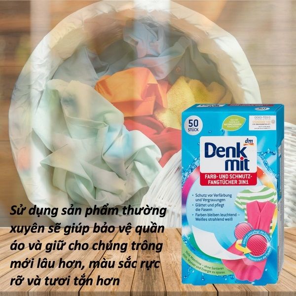 Giấy chống phai màu quần áo Denkmit (hộp 24 miếng)