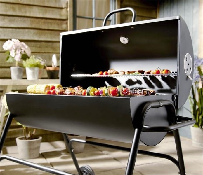 Bếp nướng lò nướng than chân đứng phong cách Châu ÂU