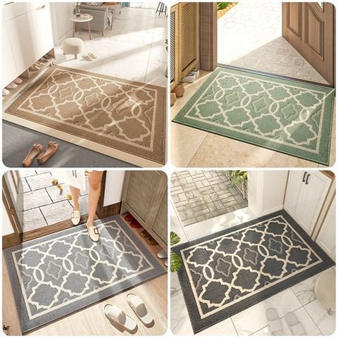 Thảm sợi thô chống trượt để cửa ra vào phong cách Bắc Âu