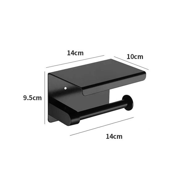 Giá inox giữ cuộn giấy vệ sinh ĐƠN kèm keo Đức