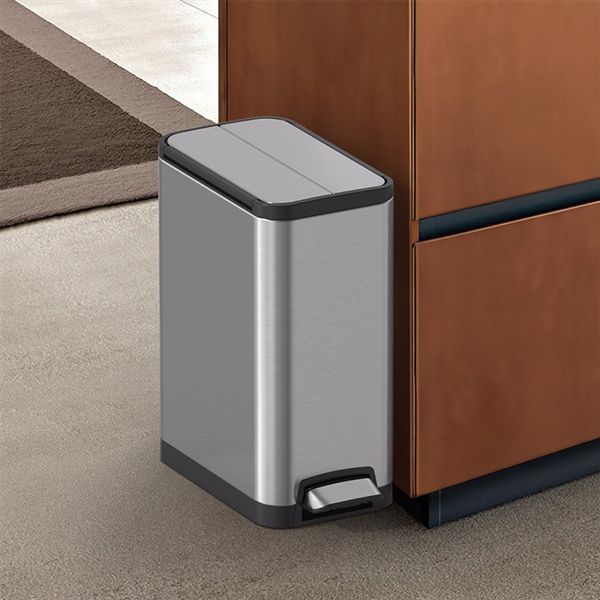 Thùng rác inox cao cấp mở 2 nắp Tobin 20L