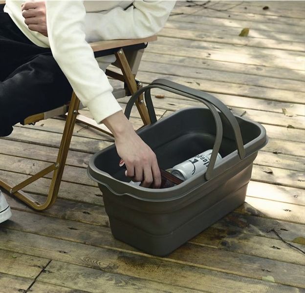 Giỏ đựng đồ cấm trại đa năng gấp gọn kèm bàn tiện lợi VOI VUÔNG