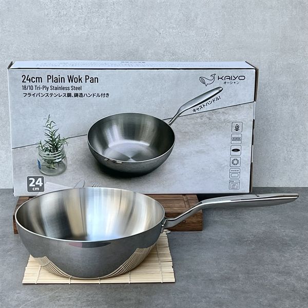 CHẢO ĐÚC INOX NGUYÊN KHỐI SÂU LÒNG KAIYO