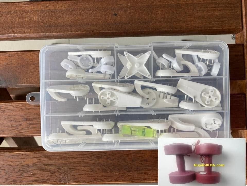 Bộ dụng cụ gia đình IKEA FIXA và Set móc treo không khoan Mẫu mới