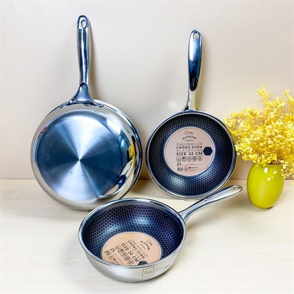 Chảo sâu lòng FIVE STAR Black CUBE