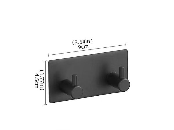 Móc treo đồ inox siêu dính 3M ĐÔI MÀU ĐEN
