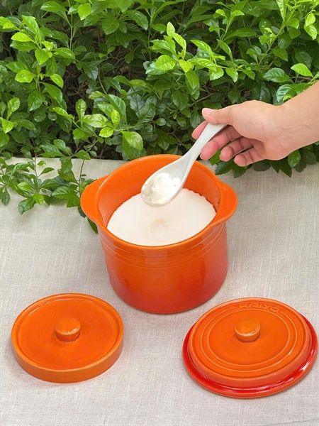 Hũ gốm muối dưa cà, đựng mỡ lợn, cơm mẻ cầu vồng Kaiyo 1.5L