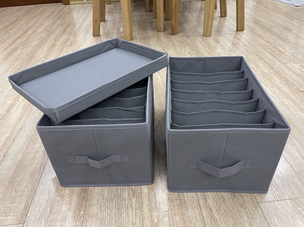 Hộp Vải Dựng Quần Áo Chia Ngăn Có Nắp