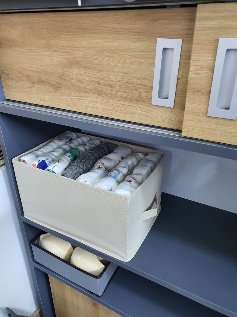 Hộp Vải Dựng Quần Áo Chia Ngăn Có Nắp