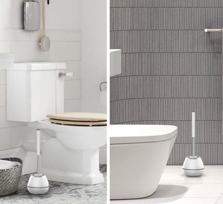 Cọ bồn cầu, toilet silicon có giá đựng treo tường hoặc để sàn TOBIN