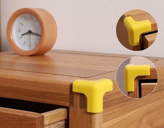 Bịt góc bàn chữ nhật vàng Set 4