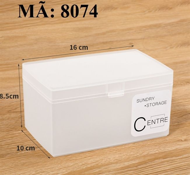 SET 2 Hộp nhựa mờ để đồ văn phòng, đồ dùng cá nhân có nắp chống bui