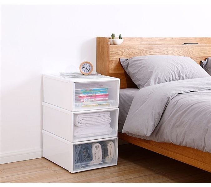 Hộp Đựng Đồ Đa Năng Có Ngăn Kéo Xếp Chồng Lên Nhau HK Voi Vuông