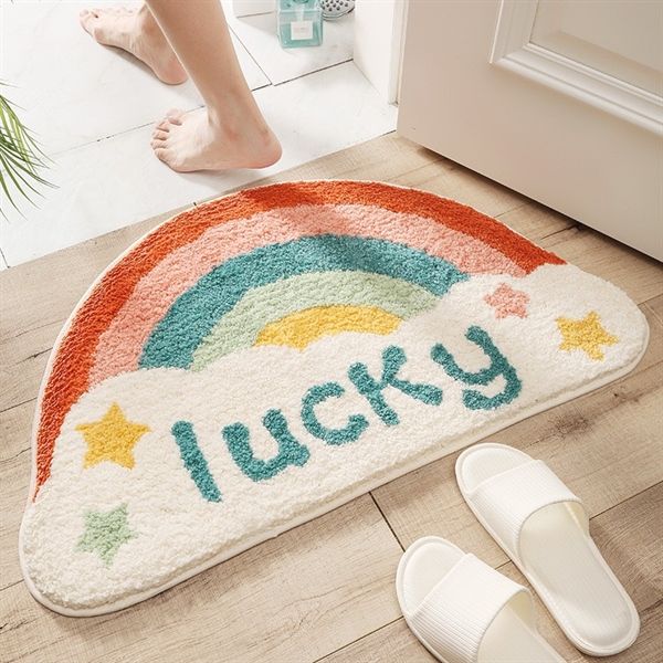 Thảm sợi chống trượt CẦU VỒNG LUCKY 45*75
