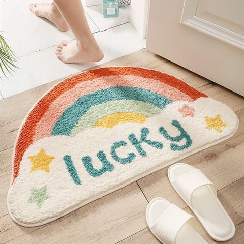 Thảm sợi chống trượt CẦU VỒNG LUCKY 45*75
