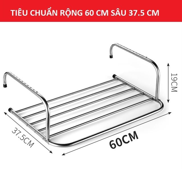 Gía phơi inox đồ móc ban công mẫu mới