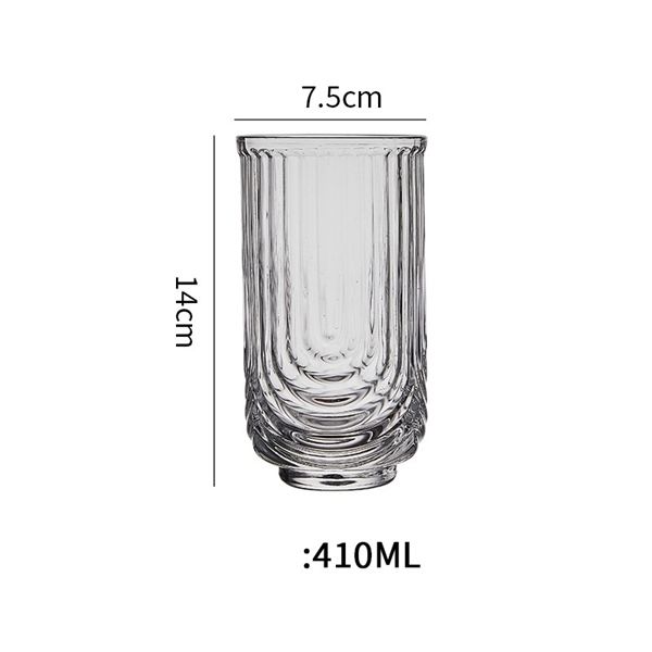 Ly thủy tinh hoa văn chữ U