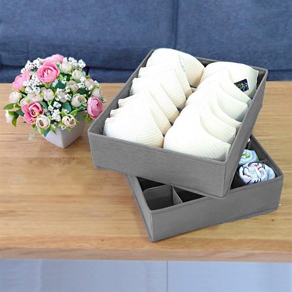 Set 3 đựng đồ lót ghi đậm