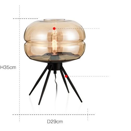 Đèn để bàn trang trí thủy tinh hình tròn INOSIN