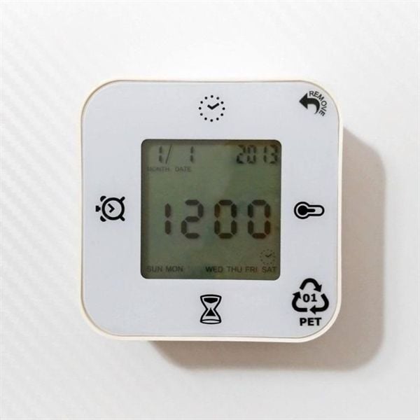 Đồng Hồng Vuông Nhỏ Để Bàn Có 4 Chức Năng KLOCKIS IKEA