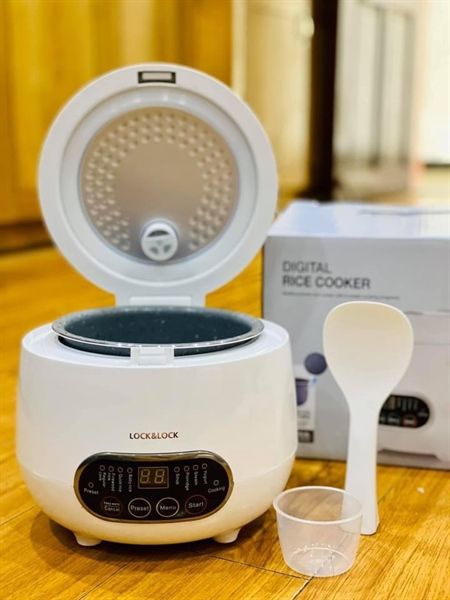 Nồi cơm điện Mini Lock Lock 0,8l Trắng